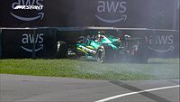 Alonso, contra las barreras en la SQ1 de Canad�.
