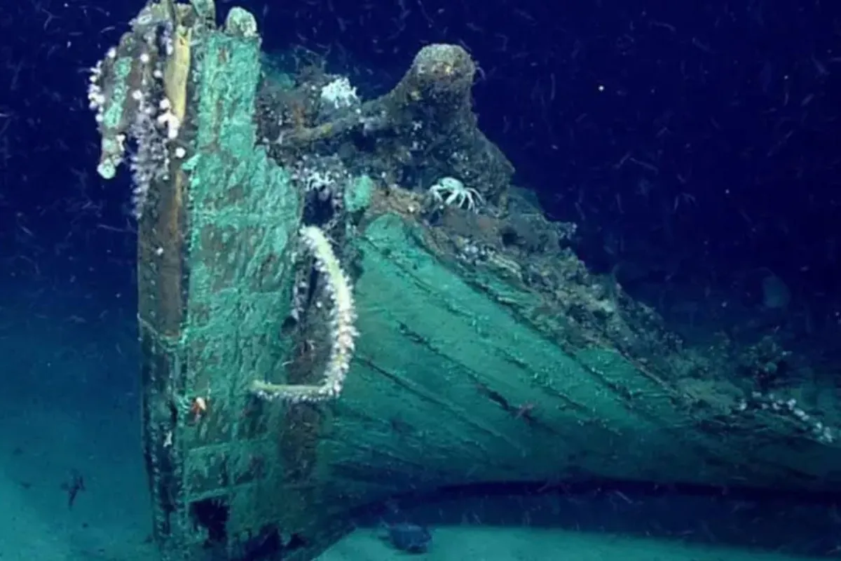 A 16th-century ship almost intact has been discovered 2,500 meters deep