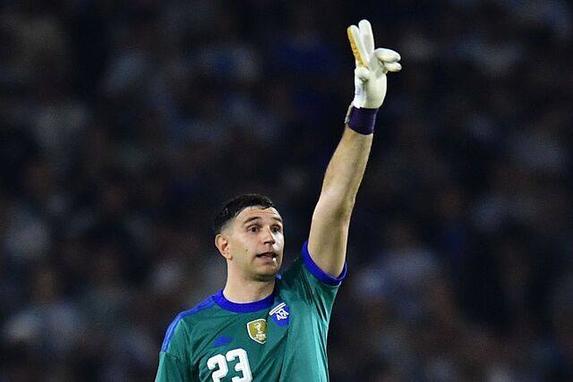 Dibu Mart�nez, con Argentina.