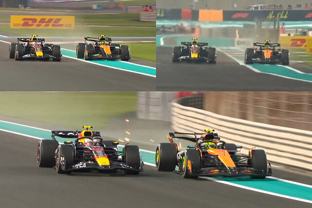 Lando Norris super� a Yuki Tsunoda en la vuelta 23 del GP de Abu Dhabi.