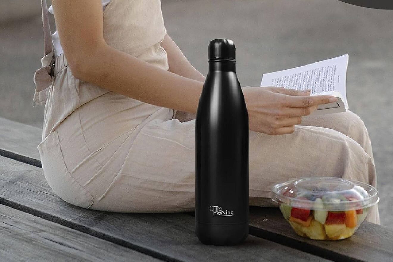 Imprescindible en el gimnasio o para el trabajo, la botella de acero inoxidable top ventas sólo cuesta 12 euros.