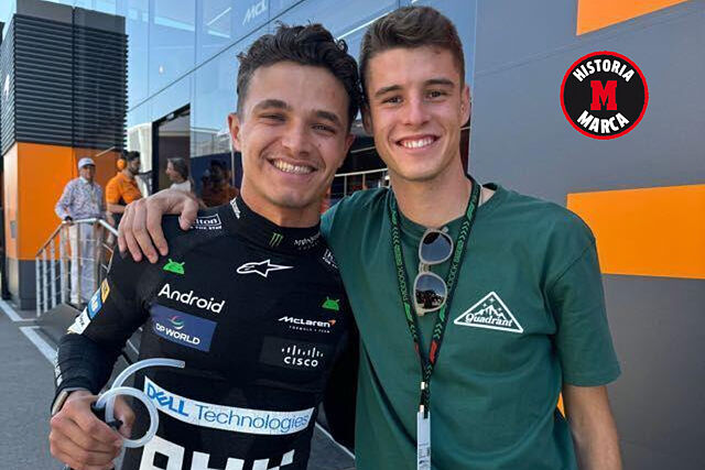 Lando Norris, con Iv�n Ortol�.