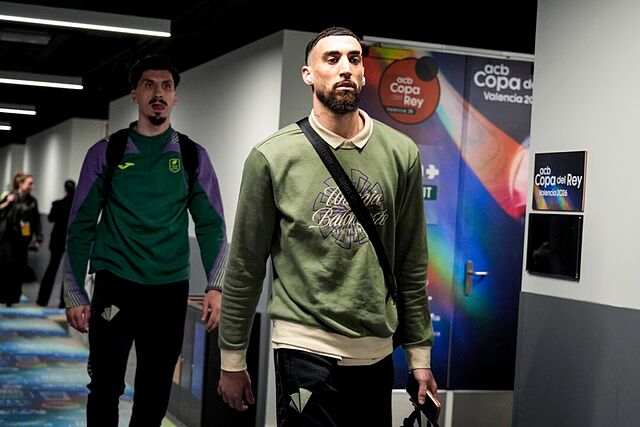 Chris Duarte, antes de un partido de Copa del Rey.