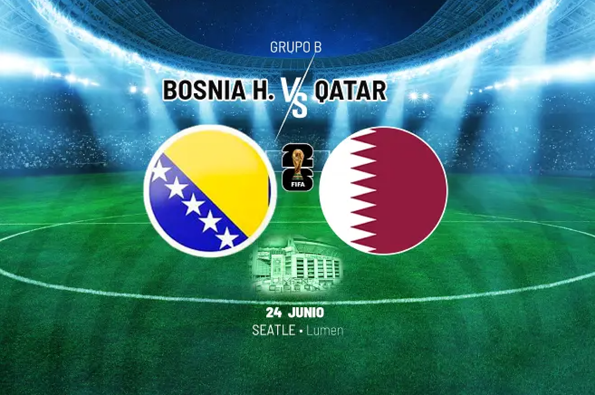 Jugadores de Bosnia y Catar en el Lumen Field