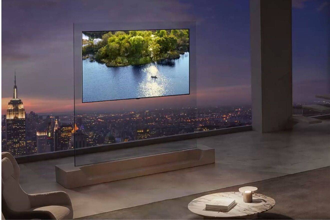 Cambia la forma de ver la televisión con este diseño ultradelgado de la smart TV LG OLED evo AI W6 Wallpaper.