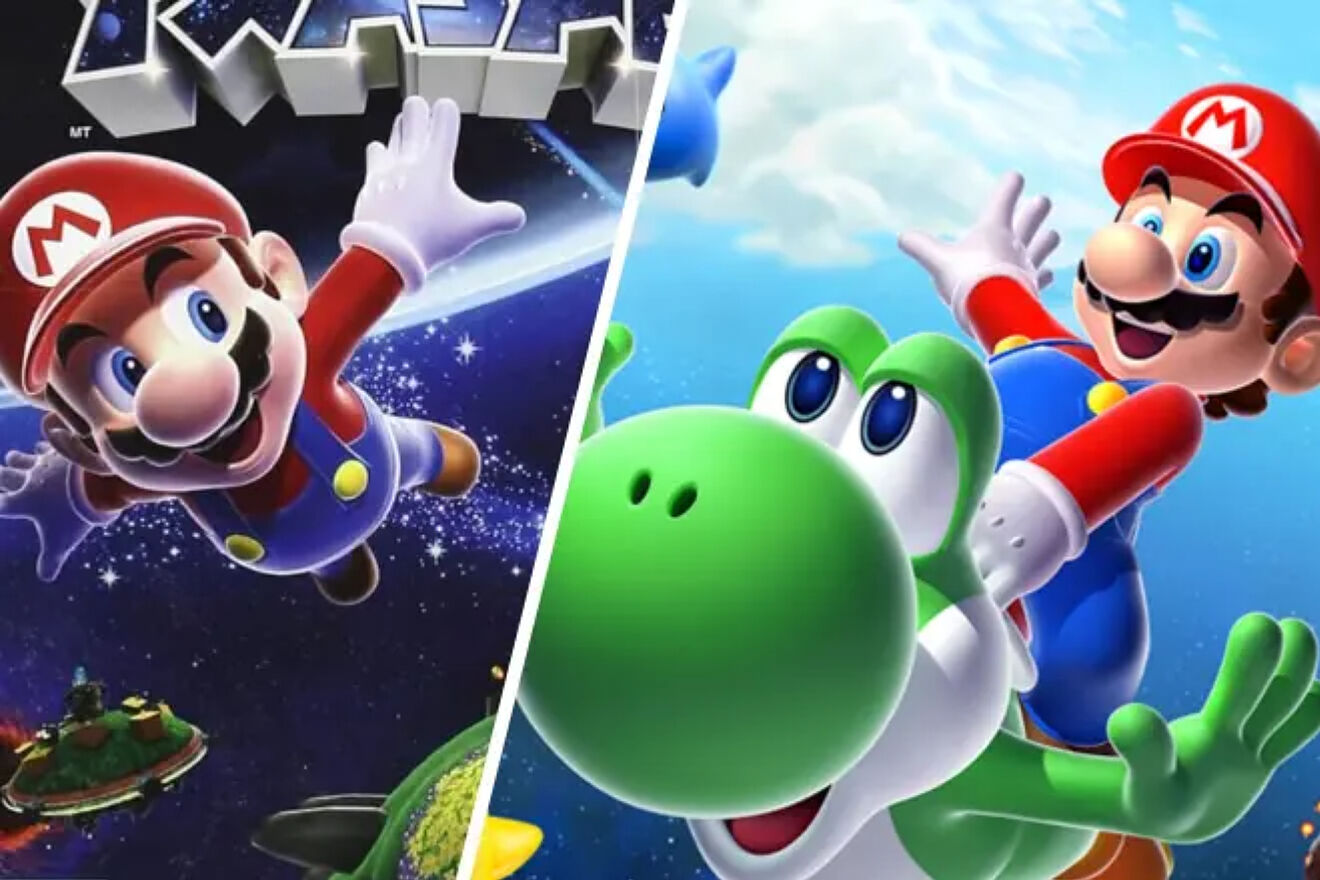 Super Mario Galaxy and Super Mario Galaxy 2 covers.