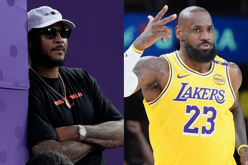 melo lebron lakers