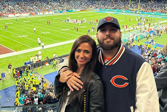El aficionado, durante un partido de la NFL.