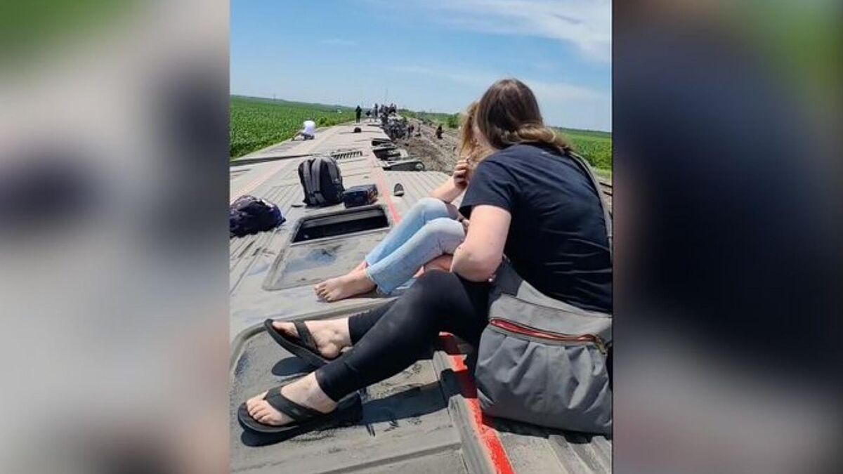 Train with 243 passengers derails after hitting dump truck, several ...