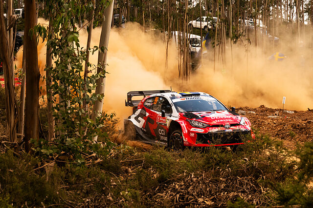 Oliver Solberg, en uno de los tramos en Portugal.