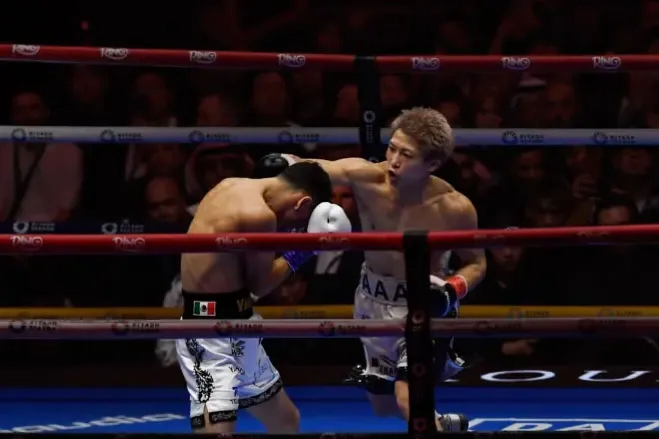 Naoya Inoue lands a right hook on David Picasso.