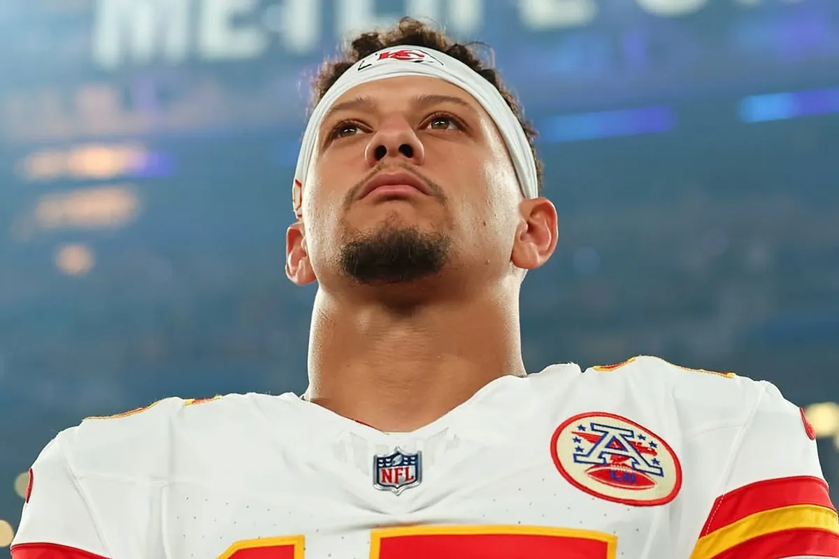 Patrick Mahomes finds a substitute to go down the slide at Sterling's birthday party