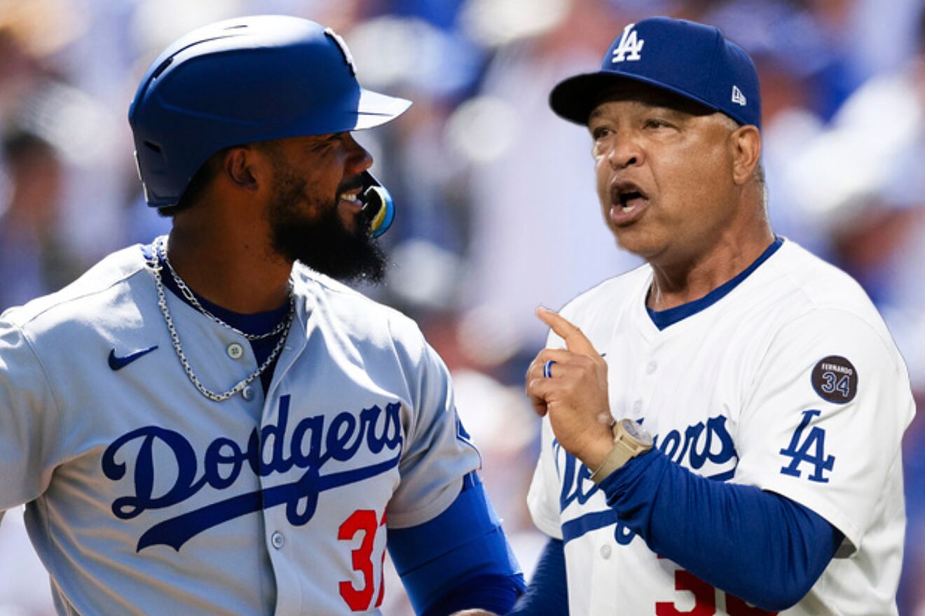 Teoscar Hernandez & Dave Roberts - Los Angeles Dodgers Baseball