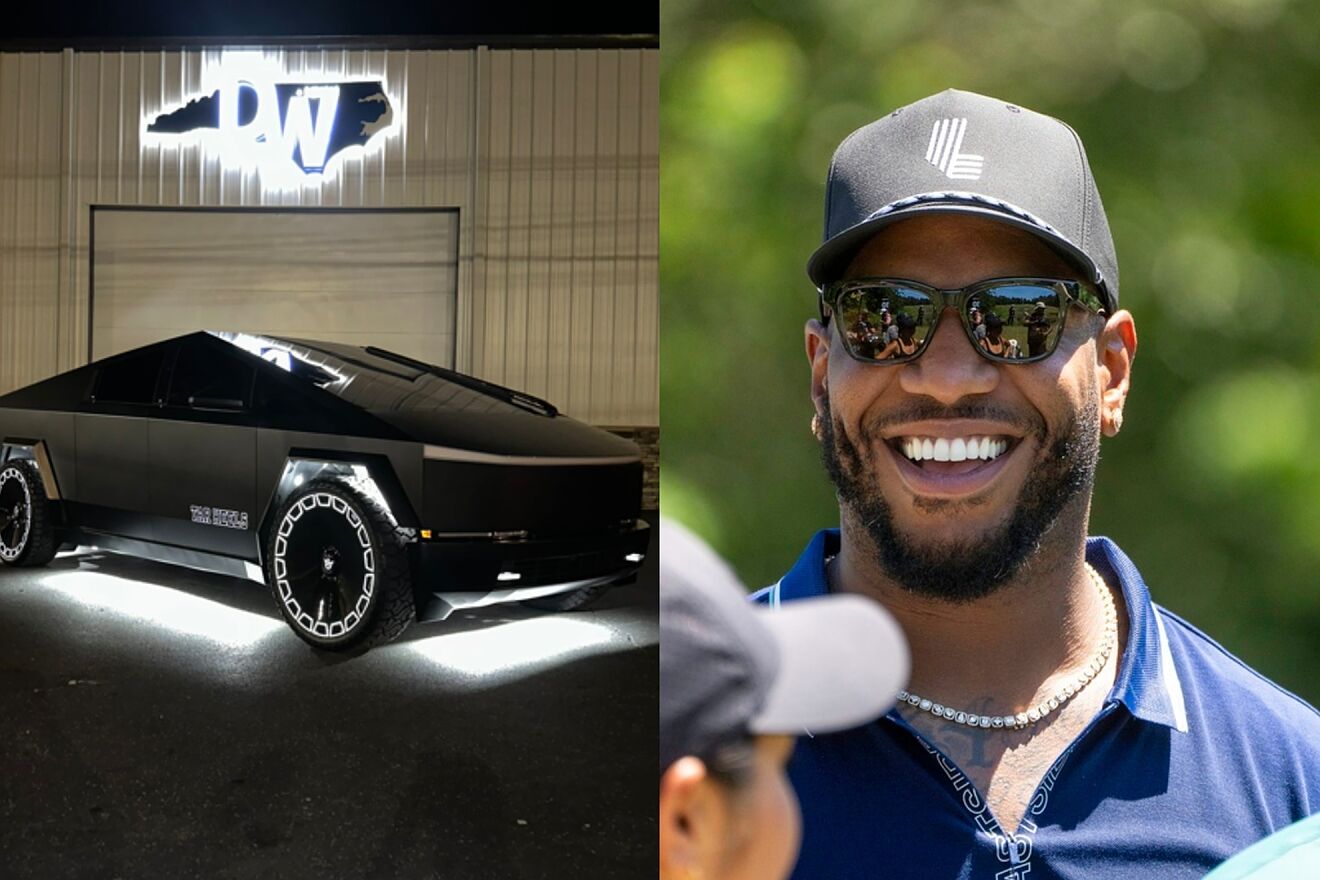 Former NFL star Eric Ebron customized his new Tesla Cybertruck