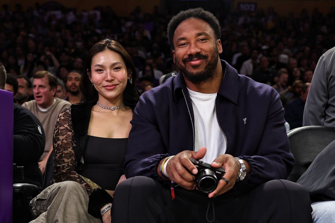 Myles Garrett and Chloe Kim enjoy Lakers date night while Browns star...
